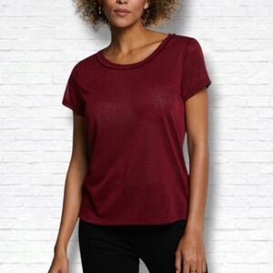 ELLA Rafaella Eco Fabric Short Sleeve Top with Decorative Trim Size 1X BNWT